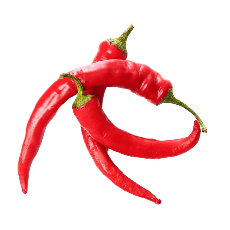 Fresh red chili peppers